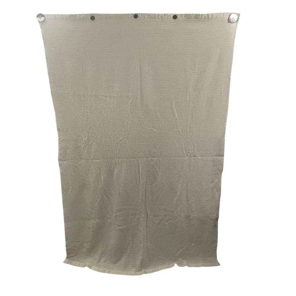 Vintage Cream Textured Acrylic Blanket Satin Trim Made in USA‎ 45x58 Throw